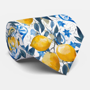 Gravata Masculina com Estampa de Limão