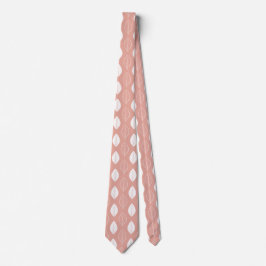 Gravata Masculina com Padrão Botânico Rosa Empoeir