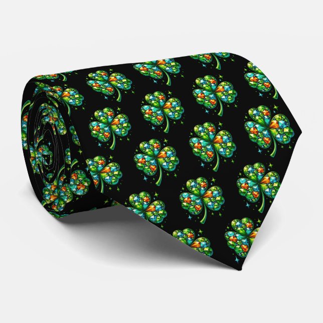 Gravata masculina do trevo do St. Patrick (Rolled)