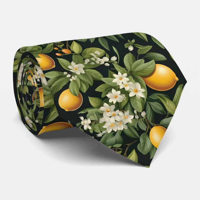 Gravata Masculina Estampa Limão (Rolled)