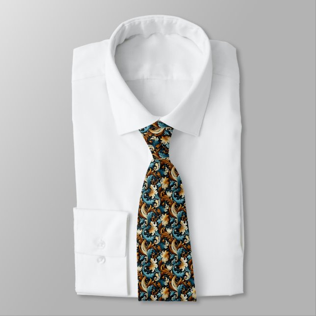 Gravata masculina estampada de Paisley (Amarrado)
