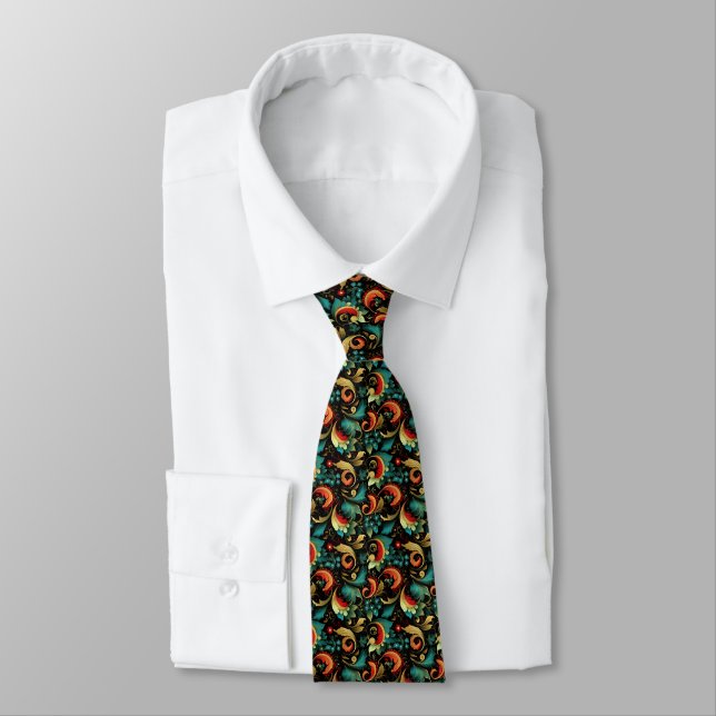 Gravata masculina estampada de Paisley (Amarrado)
