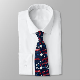 Gravata Masculina Estrelas Patrióticas