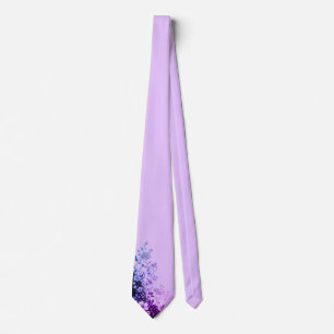 Gravata Masculina Floral Aquarela Lavanda