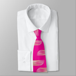 Gravata masculina geométrica rosa Luxo & Ouro – El