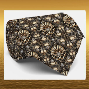 Gravata Masculina Gravatas Art Déco com Diamante