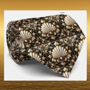 Gravata Masculina Gravatas Art Déco com Diamante