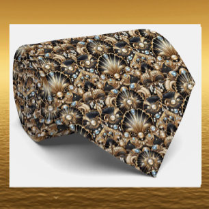 Gravata Masculina Gravatas Art Déco com Diamante