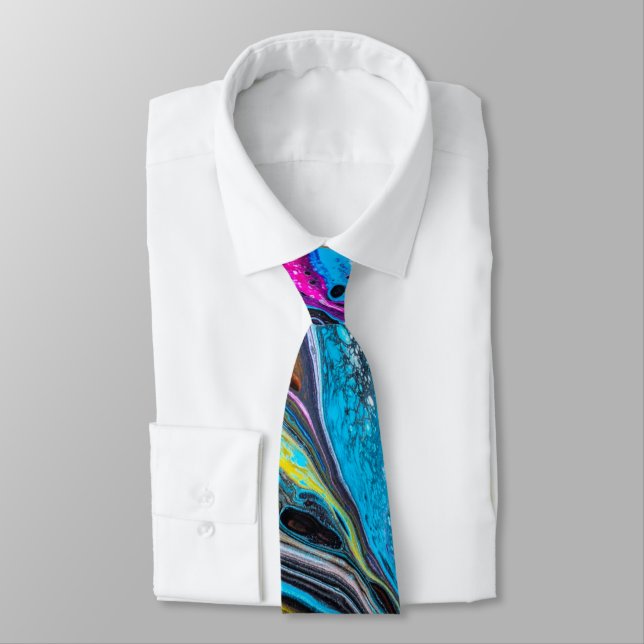 Gravata Masculina Lava Quente Azul (Amarrado)