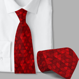 Gravata masculina moderna com padrão geométrico de