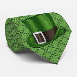 Gravata masculina preta no verde do St Patrick's d