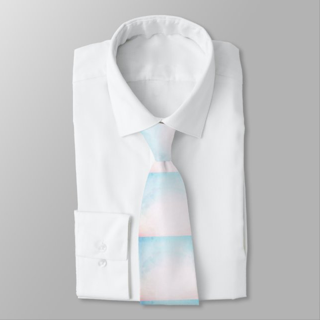 Gravata masculina rosa e azul (Amarrado)