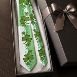 Gravata masculina Scroll & Shamrock
