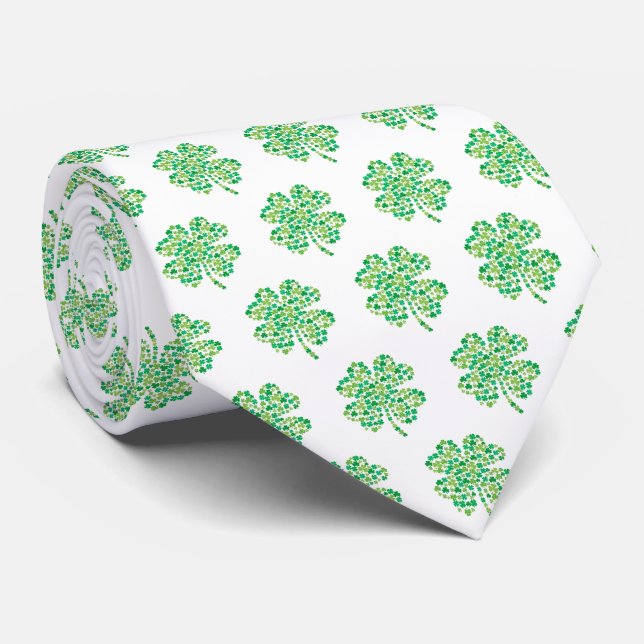 Gravata masculina St. Patrick's Clover (Rolled)
