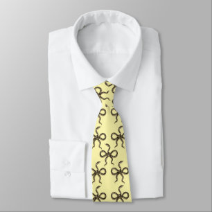 Gravata masculina vintage padrão de laço de cobra