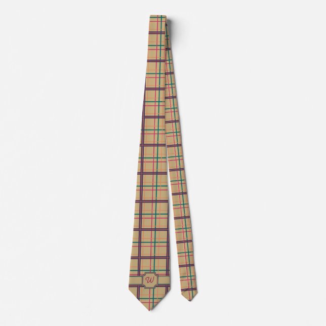 Gravata Masculina Xadrez de Verão (Frente)