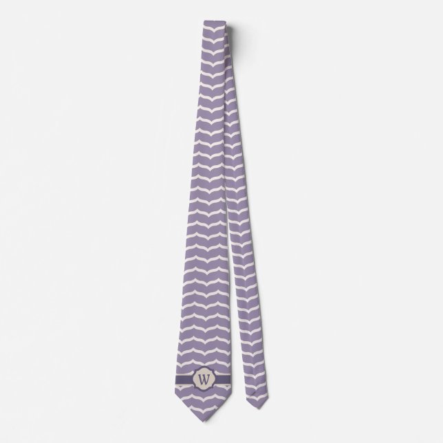 Gravata Masculina Ziguezague Florescida (Frente)