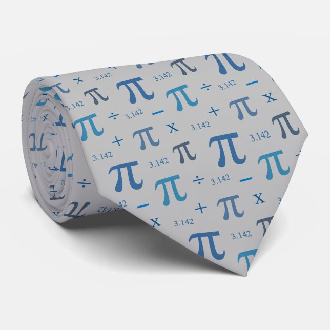 Gravata Matemática PII Azul 3.142 (Rolled)