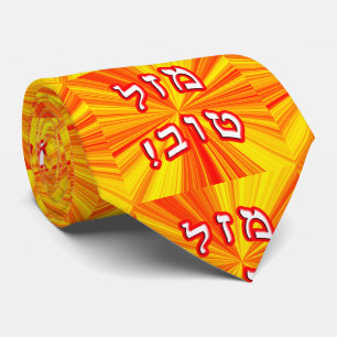 Gravata Mazel Tov! - Rotulação hebréia do bloco