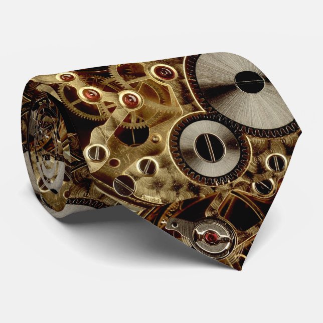 Gravata Mecanismo de Relógio Antigo (Rolled)