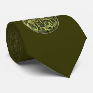 Gravata MEDALHÃO de ST GEORGE E de DRAGÃO, verde