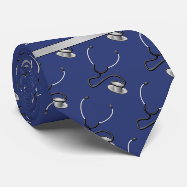 Gravata Médico, Enfermeira, Estetoscópios com tema médico, (Rolled)