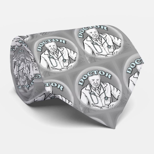 Gravata Médico Retro Masculino (Rolled)