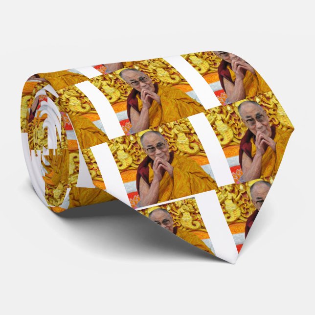 Gravata Meditação budista do budismo de Dalai Lama Buddha (Rolled)