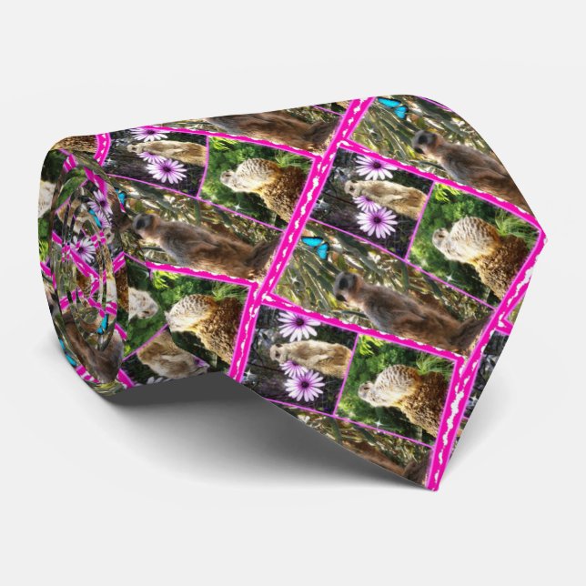 Gravata Meerkat Abstrato Art, Neck Tie (Rolled)