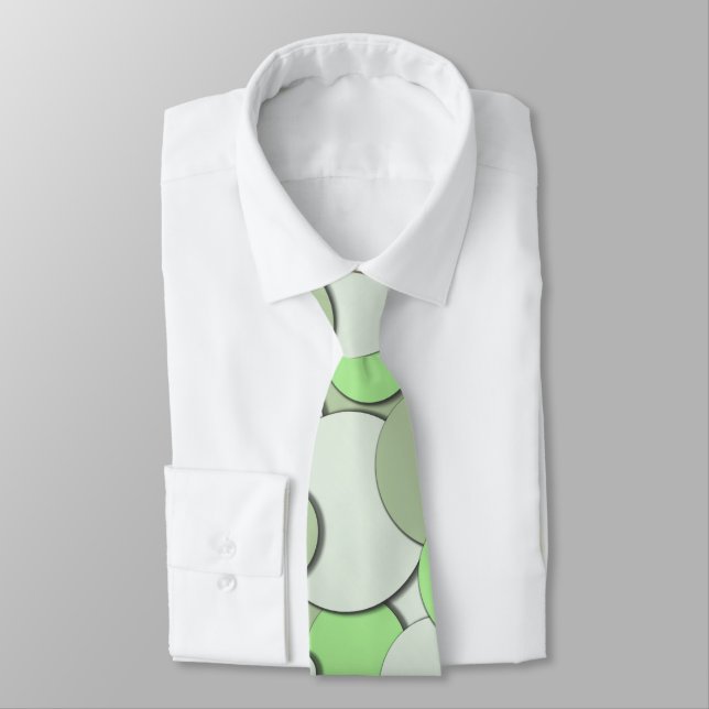 Gravata Melão Verde Monocromático (Amarrado)