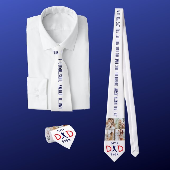 Gravata Melhor Pai de Fotos da Família Moderna 4 Nunca Dia (Criador carregado)