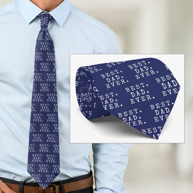 Gravata MELHOR PAI DE TODOS Cor Personalizada (Criador carregado)