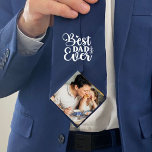 Gravata Melhor pai jamais presente do Azul Filha<br><div class="desc">No dia do seu casamento, lembre-se com sua pai sobre o adorável pequeno que ele já foi dando a ele esta gravata azul personalizada de pai da noiva que te mostrava, seu pai e sua foto de infância. Alternativamente, surpreendê-lo com este doce gesto como presente de Dia de os pais...</div>