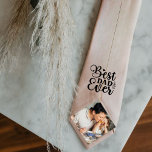 Gravata Melhor pai jamais presente do ouro da rosa de Filh<br><div class="desc">No dia do seu casamento, lembre-se com seu pai sobre o adorável pequeno que ele já foi dando a ele esta gravata personalizada de ouro rosa da noiva que te mostrava a ti e ao teu pai e à tua fotografia de infância. Alternativamente, surpreendê-lo com este doce gesto como presente...</div>