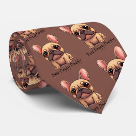 Gravata Melhor Papai Cachorrinho Bulldog Francês Pet Cacho