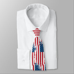 Gravata Mens Patriotic USA Flag Tie