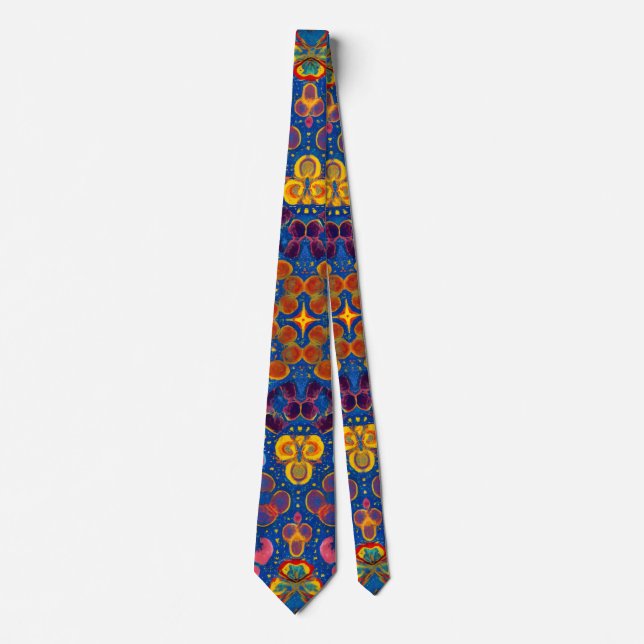 Gravata men's tie designer tie Colorful Abstract Design (Frente)