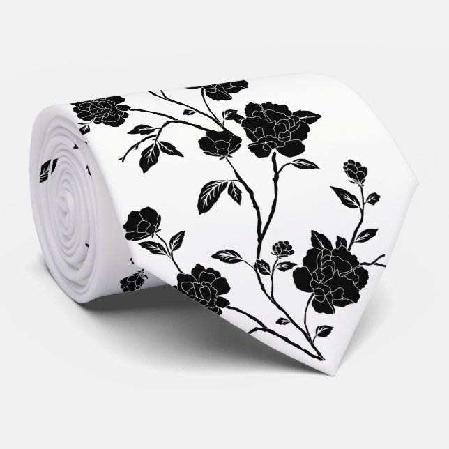 Gravata Mens Tie Floral (Rolled)