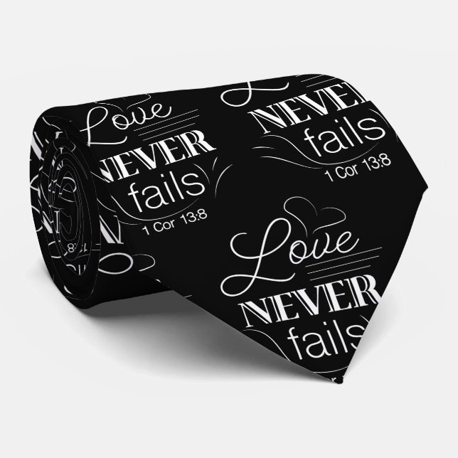 Gravata Mens Tie, O Amor Nunca Fala (Rolled)