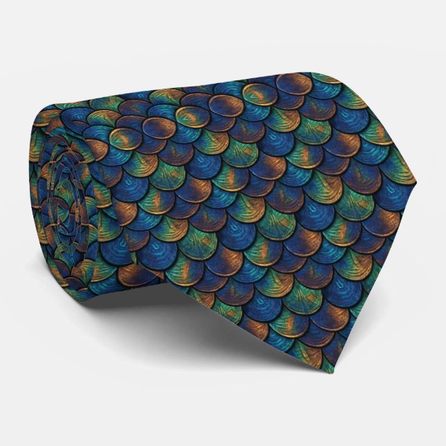Gravata Mermaid Fish Scale  (Rolled)