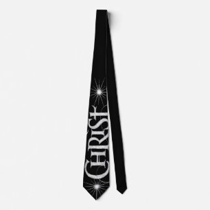 Gravata Merry CHRISTmas Christian Chalkboard Calliografia