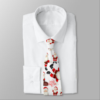 Gravata "Merry Christmas" Funny Santa Art Pattern Tie