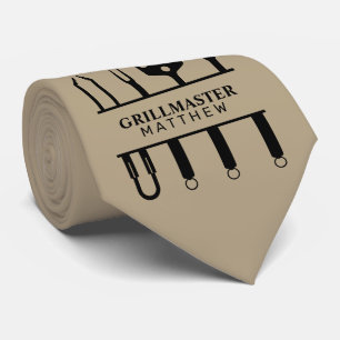 Gravata Mestre da grelha preto caqui nome personalizado di