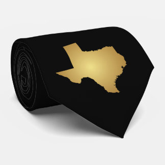 Gravata Metálico do Estado do Texas Dourado