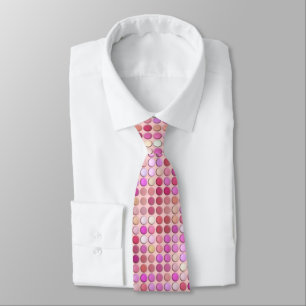 Gravata Microdots cor-de-rosa