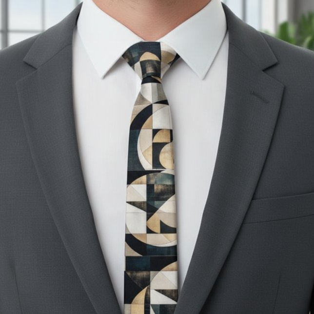 Gravata Mid-century Modern Geometric Neck Tie (Criador carregado)