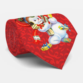 Gravata Milo Christmas Collection Vintage Snowman Red