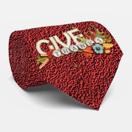 Gravata Milo dá aos Obrigados vermelho de ação de graças