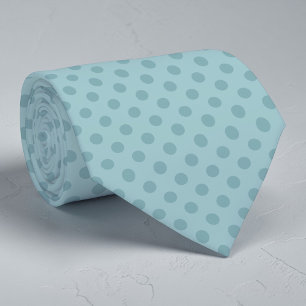 Gravata Mini Bolinhas Azul Turquesa Boho