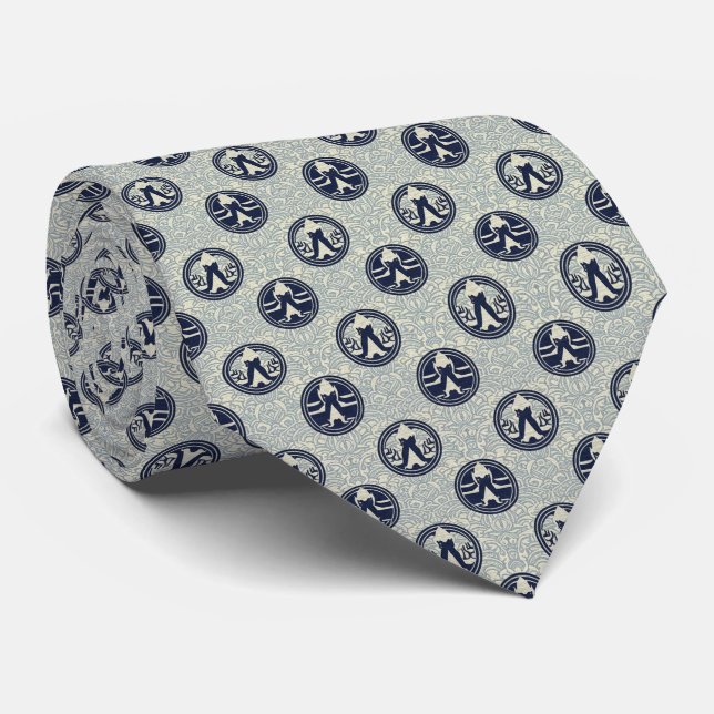 Gravata Minimal Japanese Pattern Necktie – Asanoha Wave (Rolled)